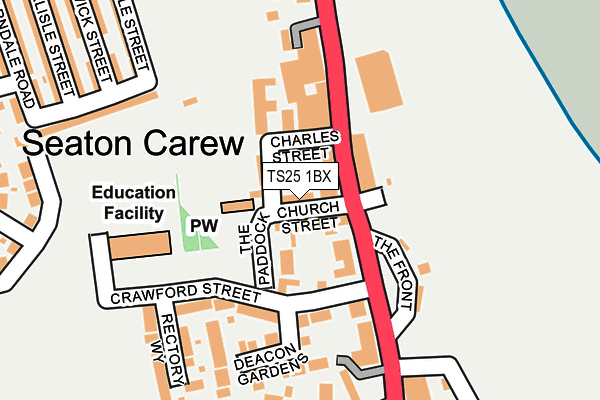 TS25 1BX map - OS OpenMap – Local (Ordnance Survey) TS25 1BX map - OS OpenMap – Local (Ordnance Survey)