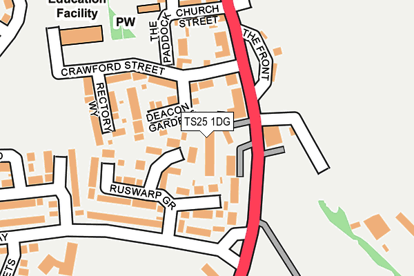 TS25 1DG map - OS OpenMap – Local (Ordnance Survey) TS25 1DG map - OS OpenMap – Local (Ordnance Survey)