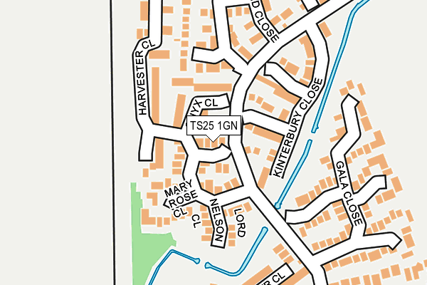 TS25 1GN map - OS OpenMap – Local (Ordnance Survey) TS25 1GN map - OS OpenMap – Local (Ordnance Survey)