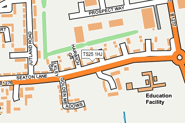 TS25 1HJ map - OS OpenMap – Local (Ordnance Survey) TS25 1HJ map - OS OpenMap – Local (Ordnance Survey)