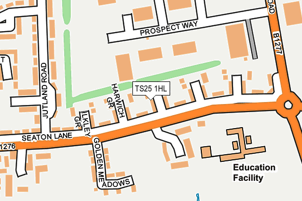 TS25 1HL map - OS OpenMap – Local (Ordnance Survey) TS25 1HL map - OS OpenMap – Local (Ordnance Survey)