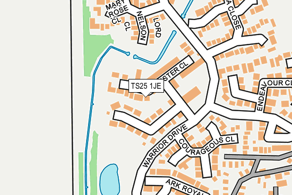 TS25 1JE map - OS OpenMap – Local (Ordnance Survey) TS25 1JE map - OS OpenMap – Local (Ordnance Survey)