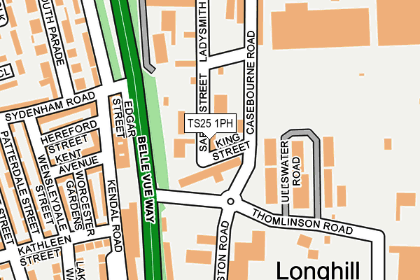 TS25 1PH map - OS OpenMap – Local (Ordnance Survey) TS25 1PH map - OS OpenMap – Local (Ordnance Survey)