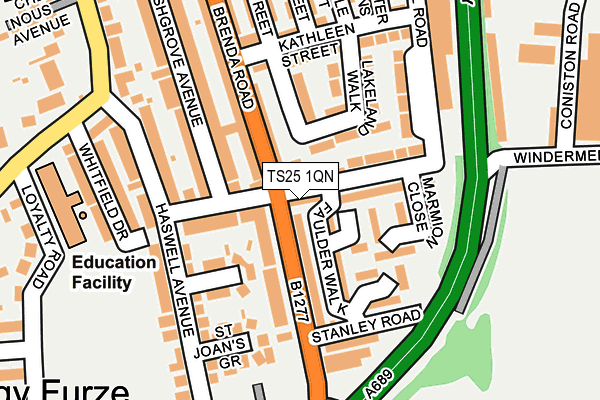 TS25 1QN map - OS OpenMap – Local (Ordnance Survey) TS25 1QN map - OS OpenMap – Local (Ordnance Survey)