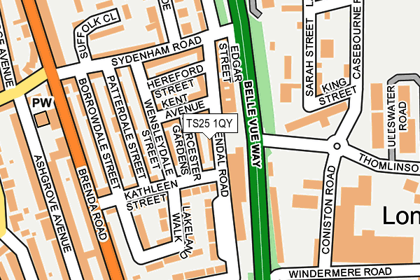 TS25 1QY map - OS OpenMap – Local (Ordnance Survey) TS25 1QY map - OS OpenMap – Local (Ordnance Survey)