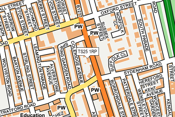 TS25 1RP map - OS OpenMap – Local (Ordnance Survey) TS25 1RP map - OS OpenMap – Local (Ordnance Survey)