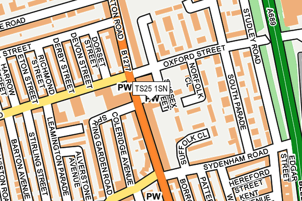 TS25 1SN map - OS OpenMap – Local (Ordnance Survey) TS25 1SN map - OS OpenMap – Local (Ordnance Survey)