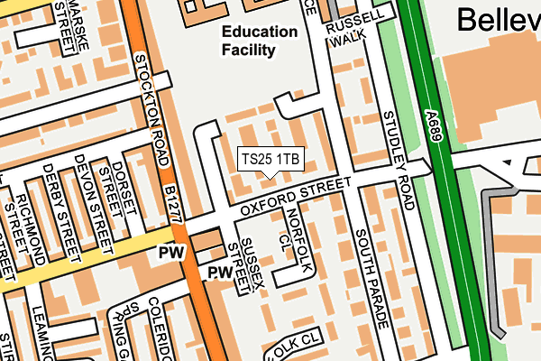 TS25 1TB map - OS OpenMap – Local (Ordnance Survey) TS25 1TB map - OS OpenMap – Local (Ordnance Survey)
