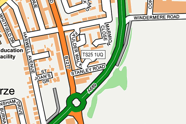 TS25 1UQ map - OS OpenMap – Local (Ordnance Survey) TS25 1UQ map - OS OpenMap – Local (Ordnance Survey)