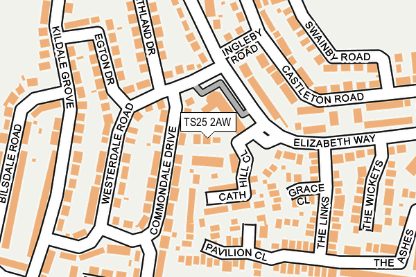 TS25 2AW map - OS OpenMap – Local (Ordnance Survey) TS25 2AW map - OS OpenMap – Local (Ordnance Survey)