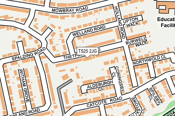 TS25 2JG maps, stats, and open data