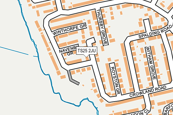 TS25 2JU map - OS OpenMap – Local (Ordnance Survey) TS25 2JU map - OS OpenMap – Local (Ordnance Survey)