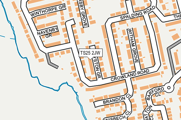 TS25 2JW map - OS OpenMap – Local (Ordnance Survey) TS25 2JW map - OS OpenMap – Local (Ordnance Survey)