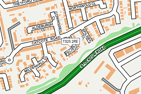 TS25 2RE map - OS OpenMap – Local (Ordnance Survey) TS25 2RE map - OS OpenMap – Local (Ordnance Survey)