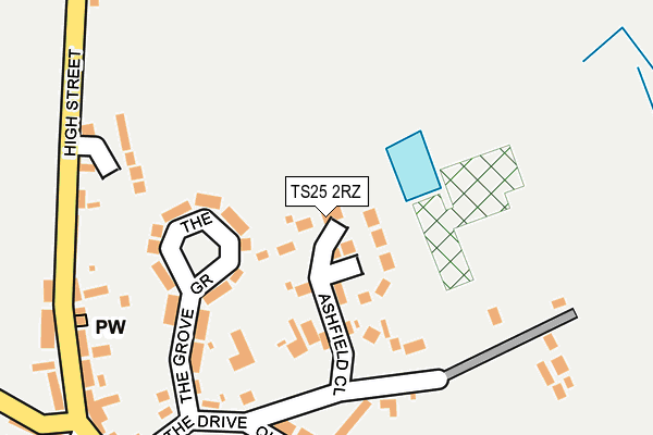 TS25 2RZ map - OS OpenMap – Local (Ordnance Survey) TS25 2RZ map - OS OpenMap – Local (Ordnance Survey)