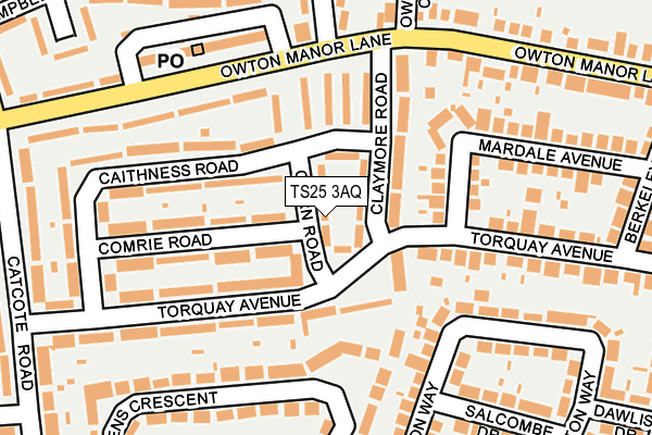 TS25 3AQ map - OS OpenMap – Local (Ordnance Survey) TS25 3AQ map - OS OpenMap – Local (Ordnance Survey)
