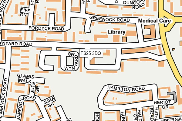 TS25 3DQ map - OS OpenMap – Local (Ordnance Survey) TS25 3DQ map - OS OpenMap – Local (Ordnance Survey)