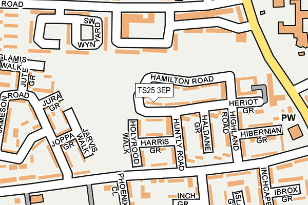 TS25 3EP map - OS OpenMap – Local (Ordnance Survey) TS25 3EP map - OS OpenMap – Local (Ordnance Survey)