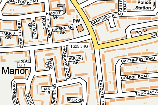 TS25 3HG map - OS OpenMap – Local (Ordnance Survey) TS25 3HG map - OS OpenMap – Local (Ordnance Survey)