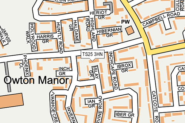 TS25 3HN map - OS OpenMap – Local (Ordnance Survey) TS25 3HN map - OS OpenMap – Local (Ordnance Survey)