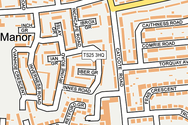 TS25 3HQ map - OS OpenMap – Local (Ordnance Survey) TS25 3HQ map - OS OpenMap – Local (Ordnance Survey)