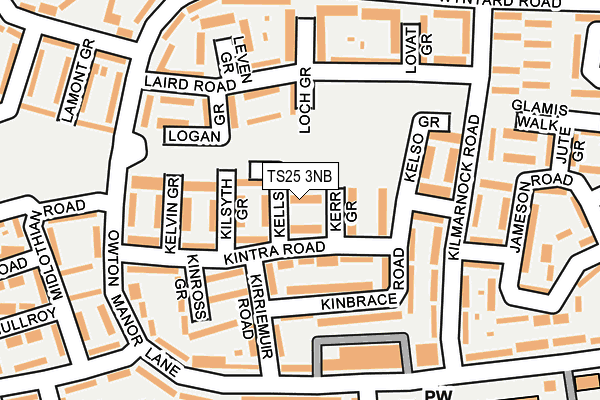 TS25 3NB map - OS OpenMap – Local (Ordnance Survey) TS25 3NB map - OS OpenMap – Local (Ordnance Survey)