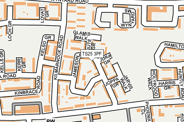TS25 3PF map - OS OpenMap – Local (Ordnance Survey) TS25 3PF map - OS OpenMap – Local (Ordnance Survey)