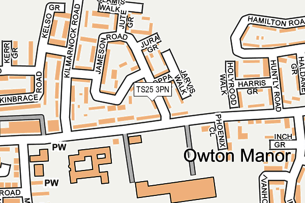 TS25 3PN map - OS OpenMap – Local (Ordnance Survey) TS25 3PN map - OS OpenMap – Local (Ordnance Survey)