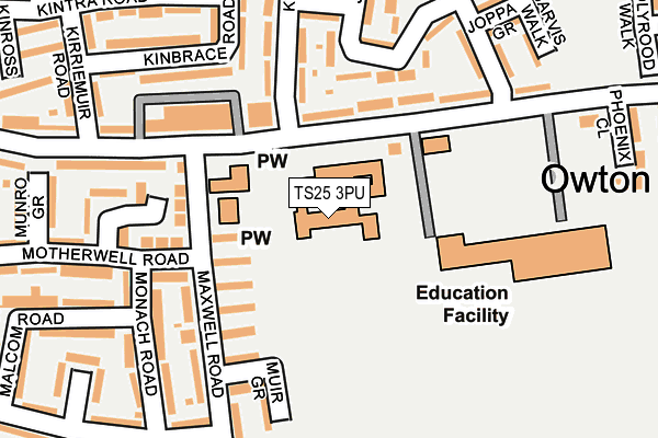 TS25 3PU map - OS OpenMap – Local (Ordnance Survey) TS25 3PU map - OS OpenMap – Local (Ordnance Survey)
