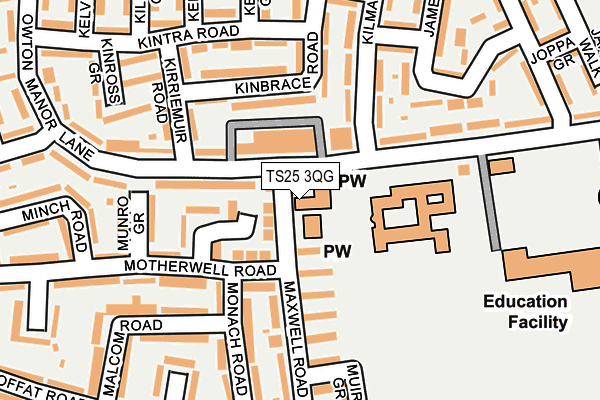 TS25 3QG map - OS OpenMap – Local (Ordnance Survey) TS25 3QG map - OS OpenMap – Local (Ordnance Survey)
