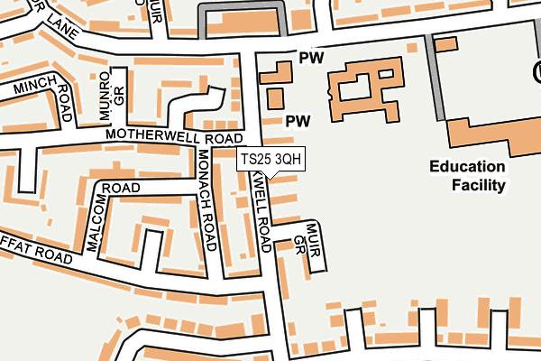 TS25 3QH map - OS OpenMap – Local (Ordnance Survey) TS25 3QH map - OS OpenMap – Local (Ordnance Survey)