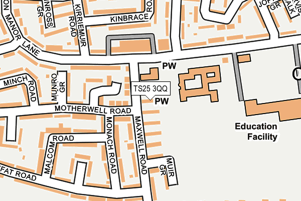 TS25 3QQ map - OS OpenMap – Local (Ordnance Survey) TS25 3QQ map - OS OpenMap – Local (Ordnance Survey)
