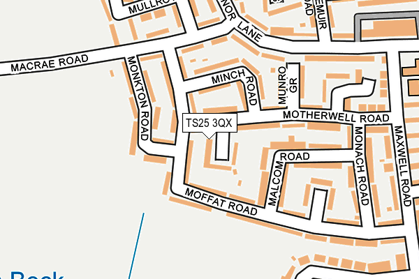 TS25 3QX map - OS OpenMap – Local (Ordnance Survey) TS25 3QX map - OS OpenMap – Local (Ordnance Survey)