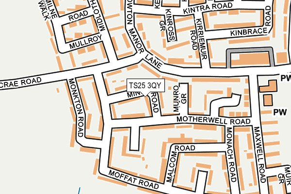 TS25 3QY map - OS OpenMap – Local (Ordnance Survey) TS25 3QY map - OS OpenMap – Local (Ordnance Survey)