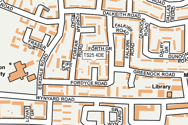 TS25 4DE map - OS OpenMap – Local (Ordnance Survey) TS25 4DE map - OS OpenMap – Local (Ordnance Survey)