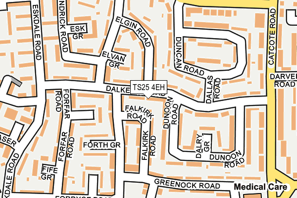 TS25 4EH map - OS OpenMap – Local (Ordnance Survey) TS25 4EH map - OS OpenMap – Local (Ordnance Survey)