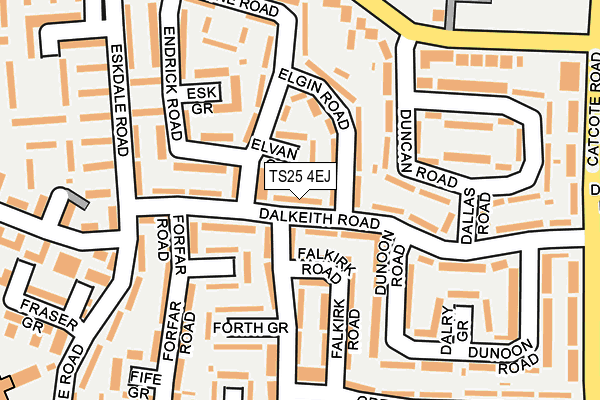 TS25 4EJ map - OS OpenMap – Local (Ordnance Survey) TS25 4EJ map - OS OpenMap – Local (Ordnance Survey)
