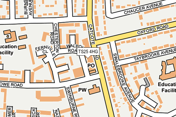 TS25 4HG map - OS OpenMap – Local (Ordnance Survey) TS25 4HG map - OS OpenMap – Local (Ordnance Survey)