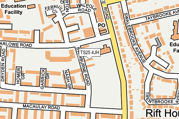 TS25 4JH map - OS OpenMap – Local (Ordnance Survey) TS25 4JH map - OS OpenMap – Local (Ordnance Survey)