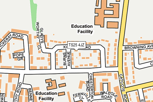 TS25 4JZ map - OS OpenMap – Local (Ordnance Survey) TS25 4JZ map - OS OpenMap – Local (Ordnance Survey)