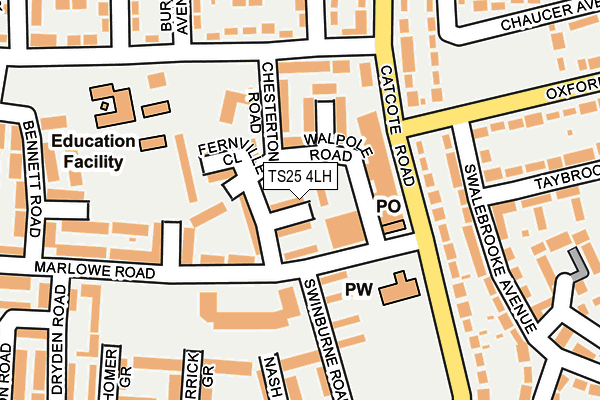 TS25 4LH map - OS OpenMap – Local (Ordnance Survey) TS25 4LH map - OS OpenMap – Local (Ordnance Survey)