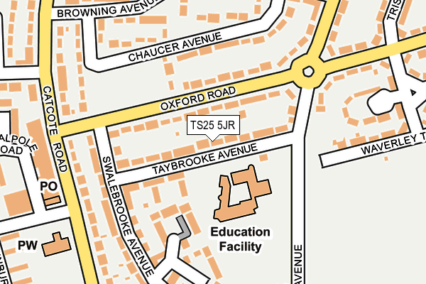 TS25 5JR map - OS OpenMap – Local (Ordnance Survey) TS25 5JR map - OS OpenMap – Local (Ordnance Survey)