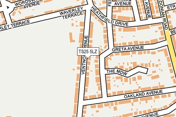 TS25 5LZ map - OS OpenMap – Local (Ordnance Survey) TS25 5LZ map - OS OpenMap – Local (Ordnance Survey)
