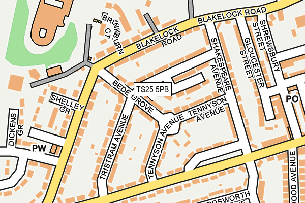TS25 5PB map - OS OpenMap – Local (Ordnance Survey) TS25 5PB map - OS OpenMap – Local (Ordnance Survey)