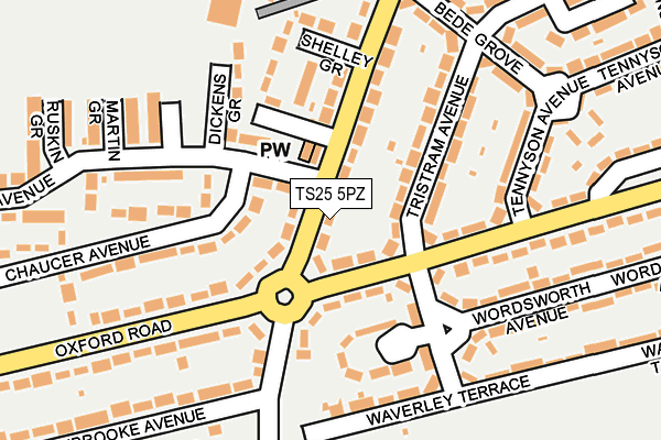 TS25 5PZ map - OS OpenMap – Local (Ordnance Survey) TS25 5PZ map - OS OpenMap – Local (Ordnance Survey)