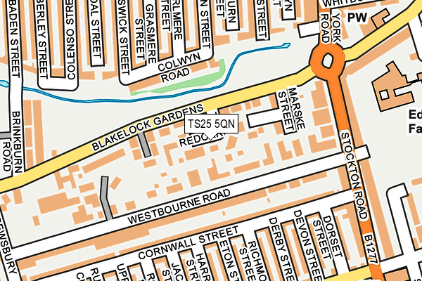 TS25 5QN map - OS OpenMap – Local (Ordnance Survey)