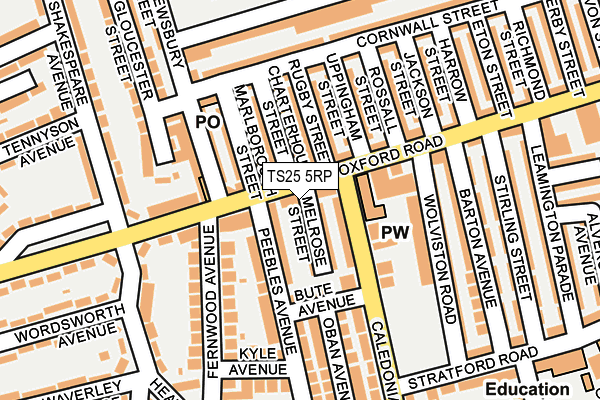TS25 5RP map - OS OpenMap – Local (Ordnance Survey) TS25 5RP map - OS OpenMap – Local (Ordnance Survey)