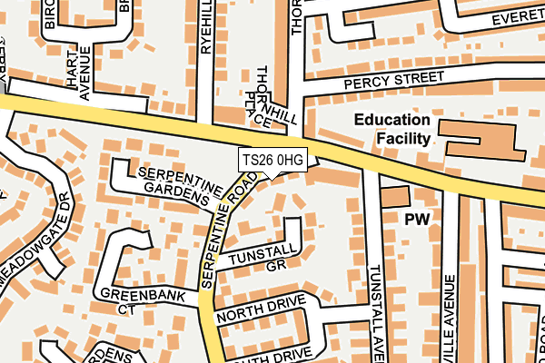 TS26 0HG map - OS OpenMap – Local (Ordnance Survey)