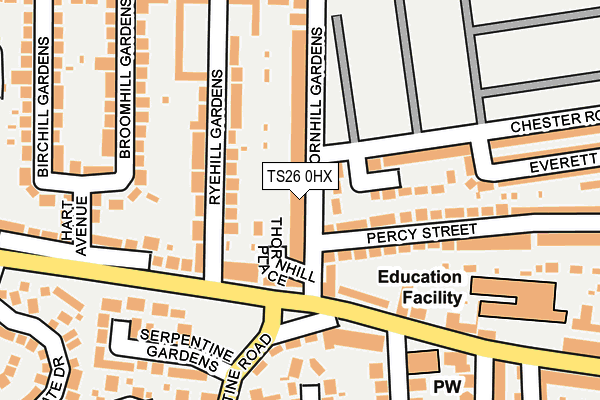 TS26 0HX map - OS OpenMap – Local (Ordnance Survey)