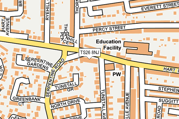 TS26 8NJ map - OS OpenMap – Local (Ordnance Survey) TS26 8NJ map - OS OpenMap – Local (Ordnance Survey)
